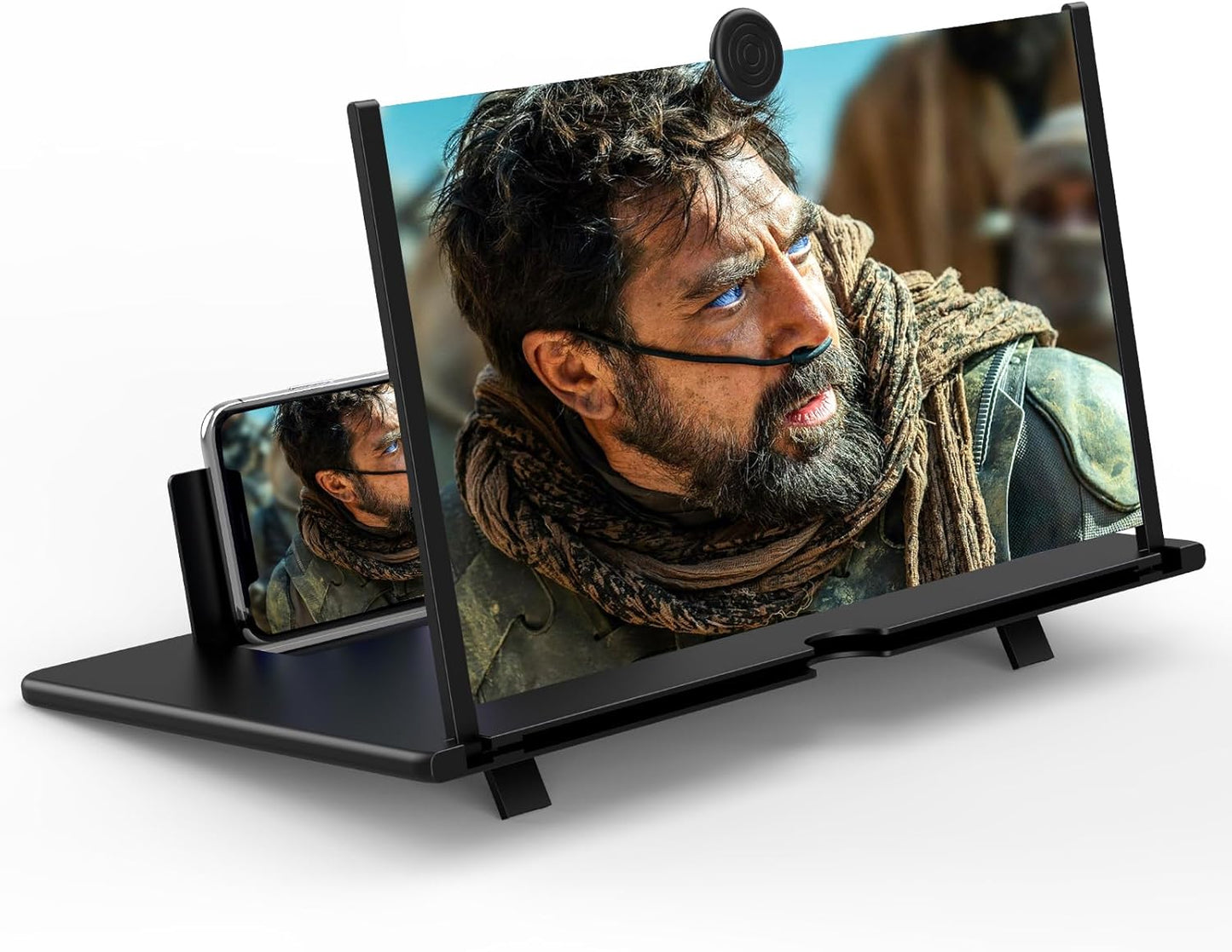 Portable Mobile Phone Screen Magnifier Stand - 3D HD Screen Enlarger for Smartphones - Red Color, Perfect for Watching Videos and Reading