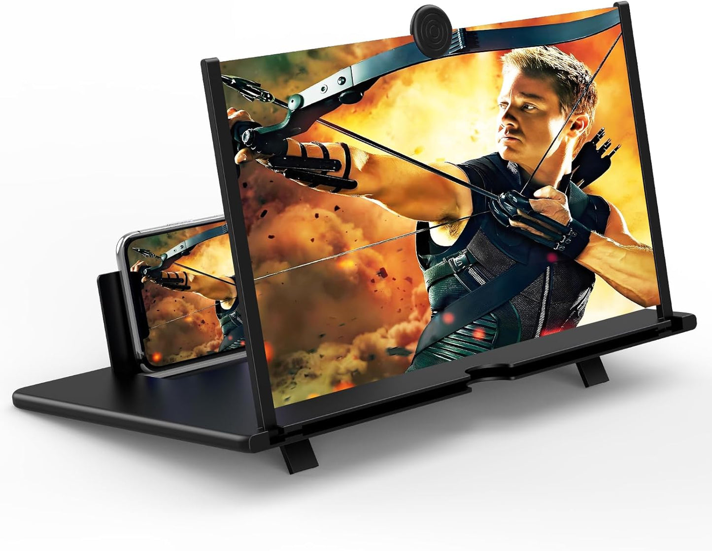 Portable Mobile Phone Screen Magnifier Stand - 3D HD Screen Enlarger for Smartphones - Red Color, Perfect for Watching Videos and Reading