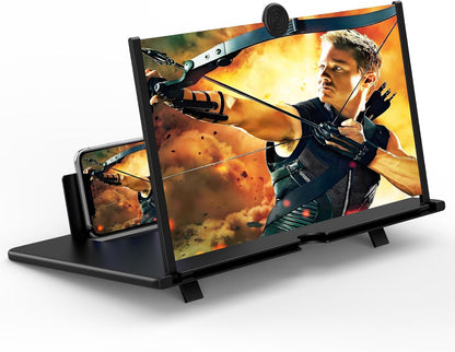 Portable Mobile Phone Screen Magnifier Stand - 3D HD Screen Enlarger for Smartphones - Red Color, Perfect for Watching Videos and Reading